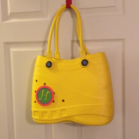 rubber tote bag like crocs
